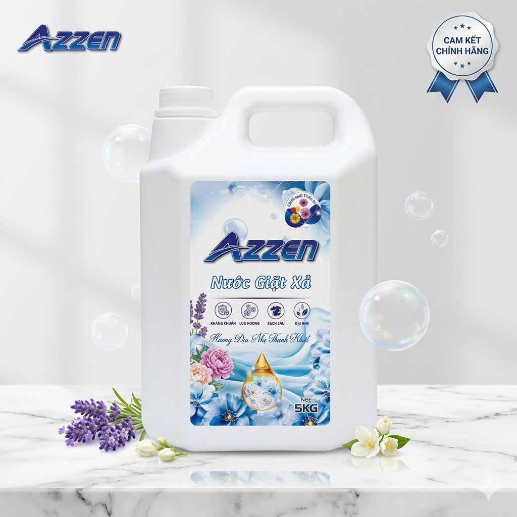 KN Nước giặt xả kháng khuẩn đặc biệt AZZEN Hương hoa thiên nhiên 5 Kg