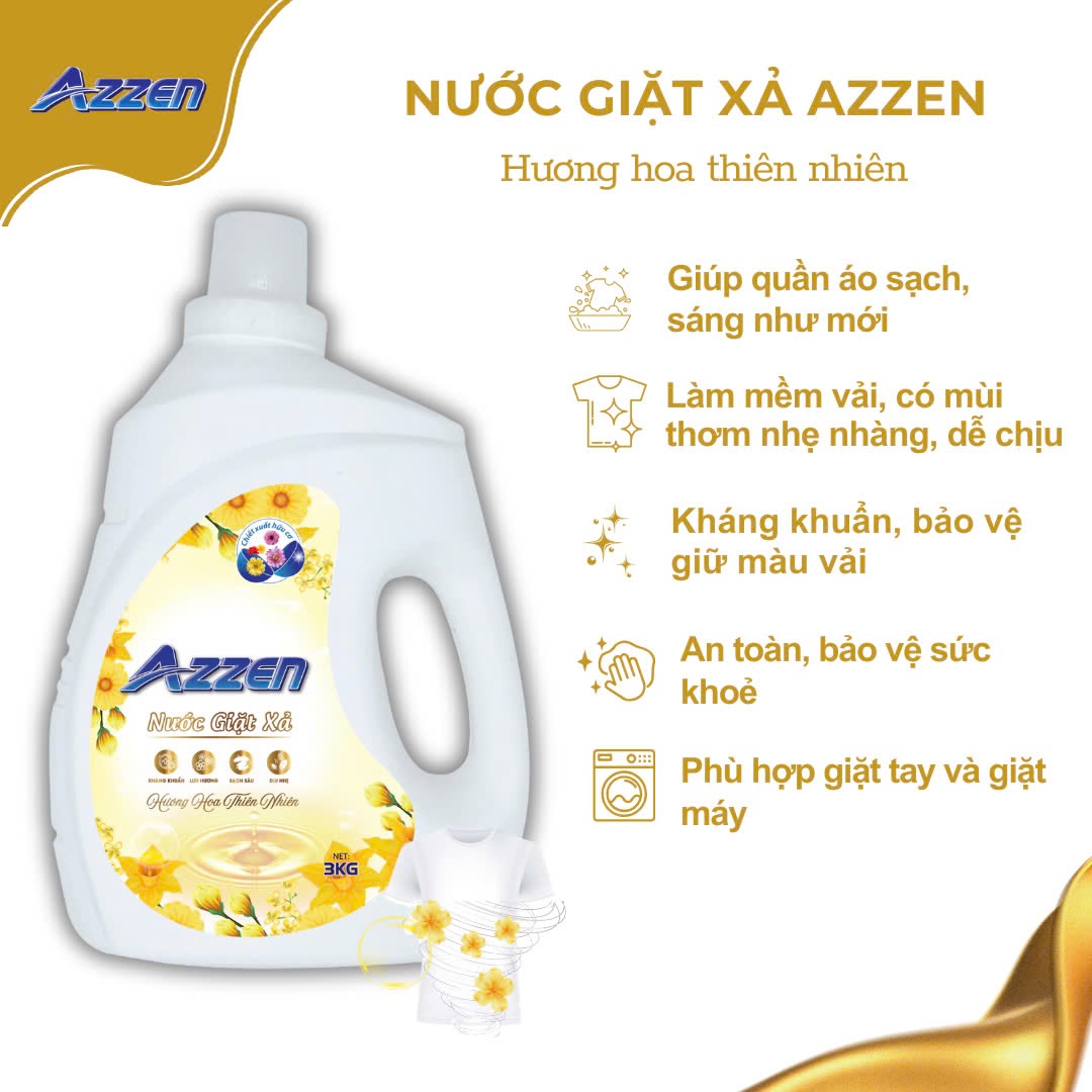 NƯỚC GIẶT XẢ KHÁNG KHUẨN AZZEN HƯƠNG NƯỚC HOA