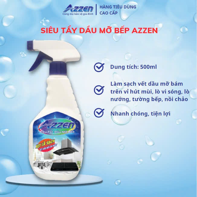 SIÊU TẨY DẦU MỠ BẾP AZZEN CHÍNH HÃNG